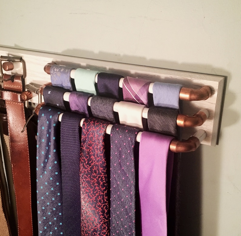 Belt and Tie Rack Belt Rack Tie Rack Belts Organizer Tie Etsy
