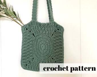 PDF Crochet pattern - Crochet Tote Bag - Digital Download