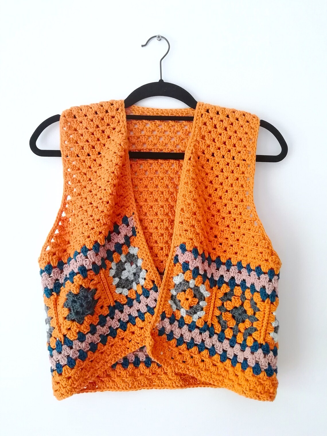 Crochet Waistcoat Pattern Crochet Granny Square Vest Etsy