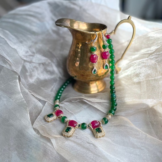 Ruby and hotsell jade jewelry