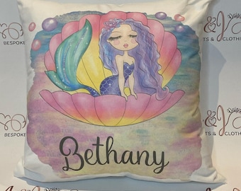 Personalised Mermaid Under the Sea Cushion