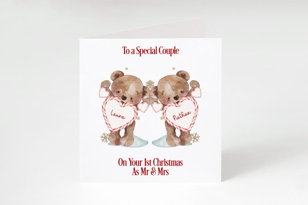 First Married Christmas Mr. And Mrs. Full Photo Holiday Card | Zazzle - View #3
