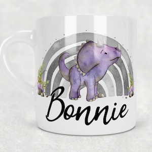 Personalised Child's Dinosaur Cup, Dinosaur Rainbow Cup , Children's Cup,