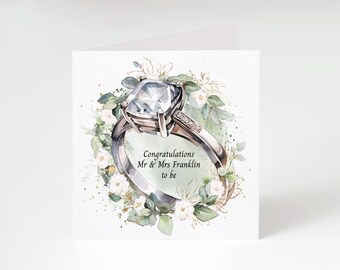 Personalised Mr & Mrs to be Card - Happy Engagement - Congratulations