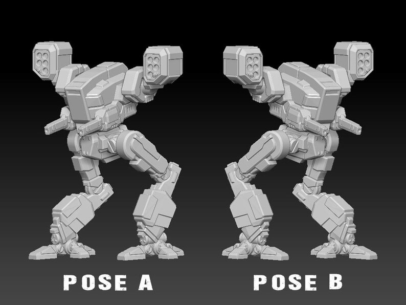 Battletech Raptor 2 Raptor Mech - Mecha Front - Battletech Scale - Etsy