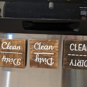 Dishwasher Clean/Dirty Magnet, Kitchen Decor, Kitchen Magnet, Dish Magnet, Housewarming Gift