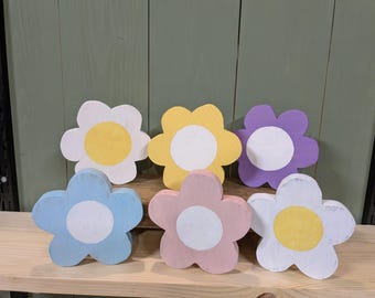 Wooden Flower Decor, Spring Tiered Tray Decor