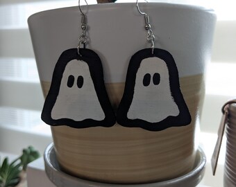 Ghost Earrings, Halloween Dangle Earrings