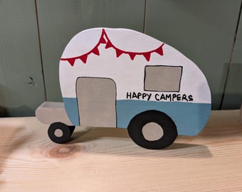 Handpainted Wooden Camper Decor, Farmhouse Style