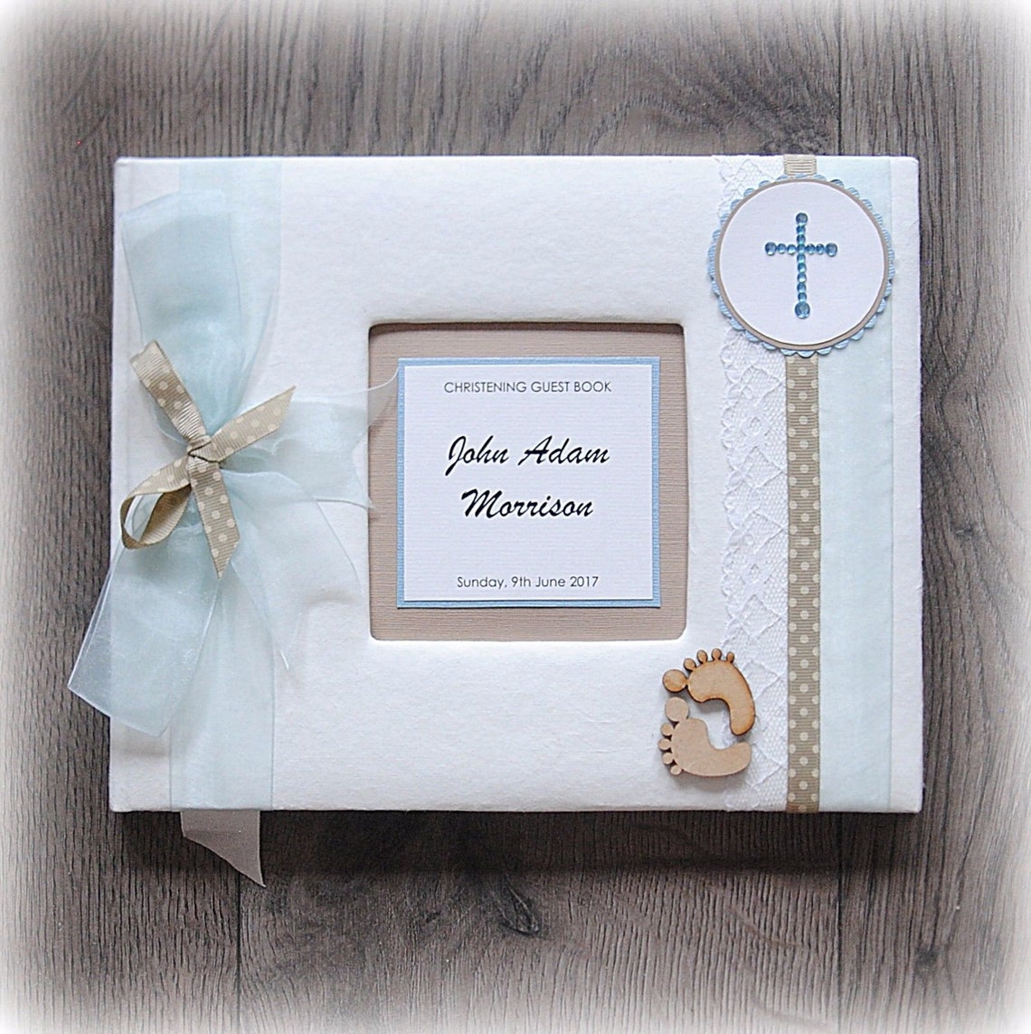 A Baby Boy GUEST BOOK Christening Baptism Guest Book Etsy
