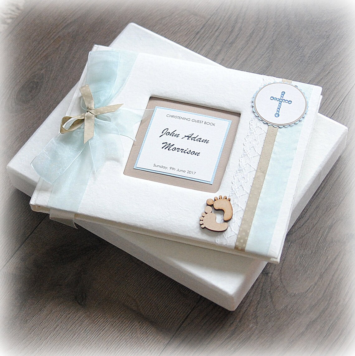 Christening PHOTO ALBUM Personalised Photo Album for Boy Etsy