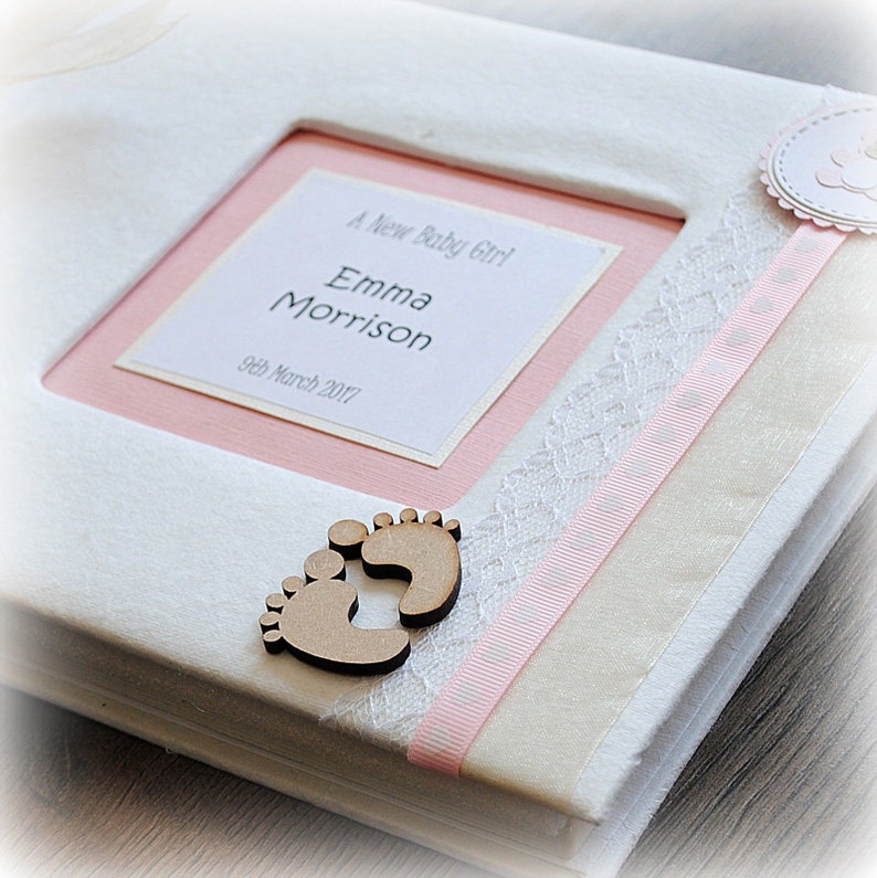 A Baby Girl PHOTO ALBUM Personalised Handmade Boxed Etsy