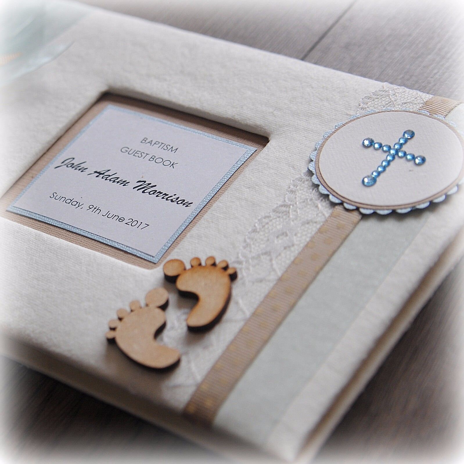 A Baby Boy GUEST BOOK christening baptism guest book Etsy