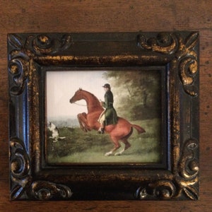 HAND PAINTED MINIATURE of a jumper on a canvas print