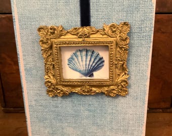 HAND CRAFTED 5x8” book with beach inside