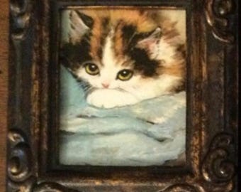 Special order for Christina…3  hand painting on canvas prints of kitty cats