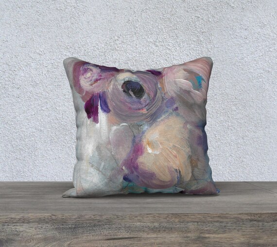 Abstract Yellow Flower Pillow Case Decorative Designer Pillow Etsy