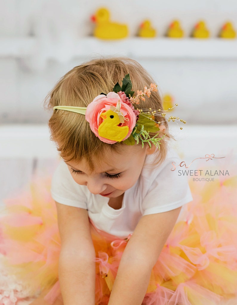 Rubber Duck Headband Rubber Duck Birthday Duck First Birthday Etsy