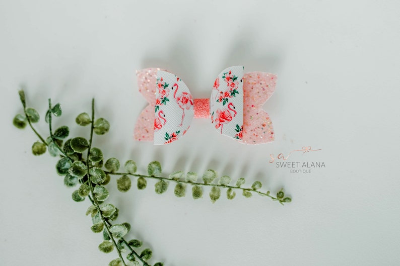 Flamingo Headband Flamingo Birthday Flamingo First Birthday Flamingo tutu Flamingo 1st Birthday Summer headband Summer tutu Summer bow
