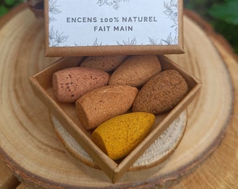 Petit COFFRET Découverte d'encens 100% NATUREL | Fait à la main | SANS produits chimiques | Première qualité | Fabriqué en France