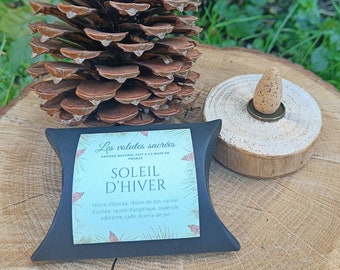 WINTER SUN incense cones | 100% NATURAL Artisanal and Local | Handmade | First quality | Made in France