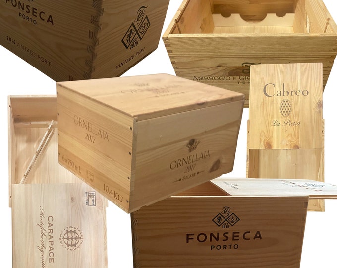 Wine Crate Wooden Wine Box With Sliding Lid Crate / Storage Unit 6