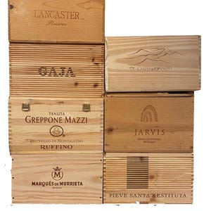 Wooden Wine Crate: Hinged, Sliding, Buckle Lid - 6 Bottle Storage