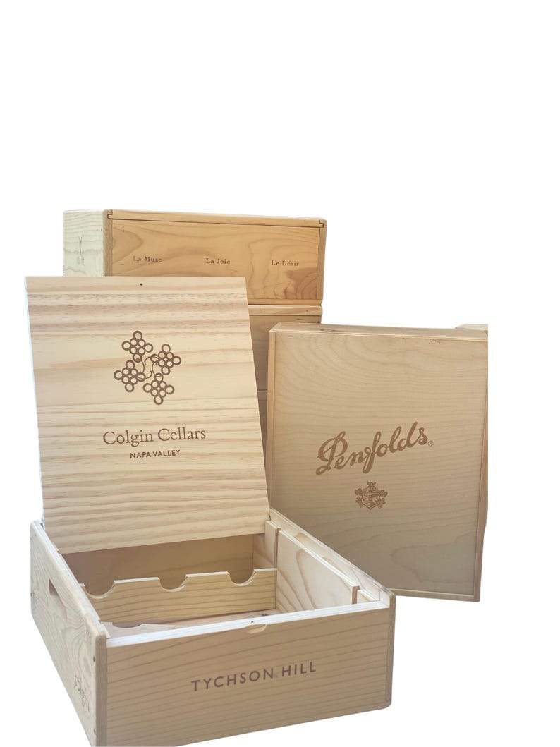 Wooden Wine Crate: Cult Wine Box With Sliding or Hinged Lid - Etsy