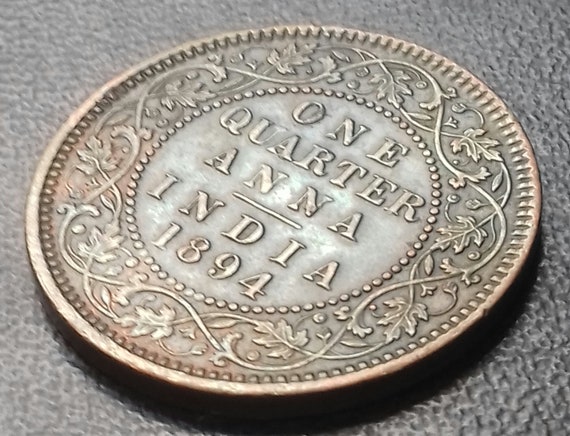 Moneta 1894 Quarto Anna Moneta India Menta Etsy