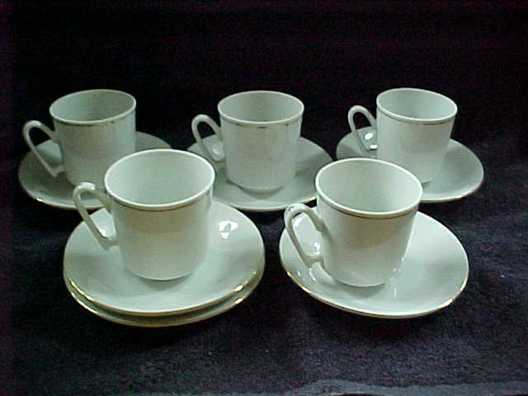 Demi Cups and Saucers Toscany Collection 5 Cup and 6 Saucers - Etsy