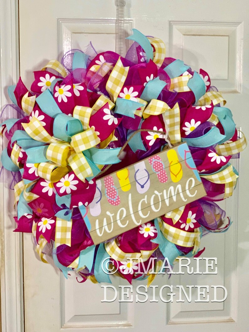 flip flop welcome wreath