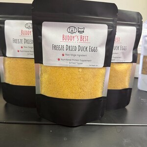 Freeze Dried Duck Eggs | Nutritional Protein Boost | Whole Egg | Dog Cat | Food Topper