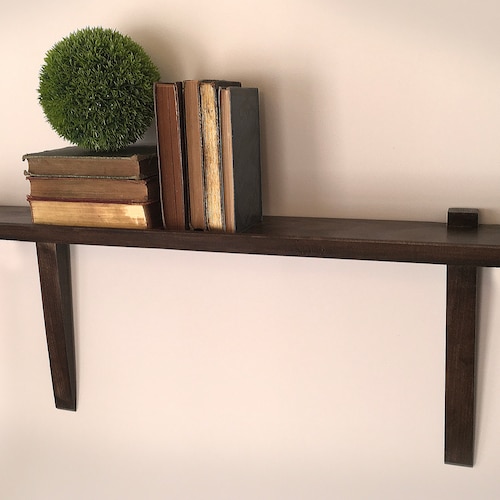 Mid Century Modern Shelf Book Shelves Floating Mantle Shelf Etsy
