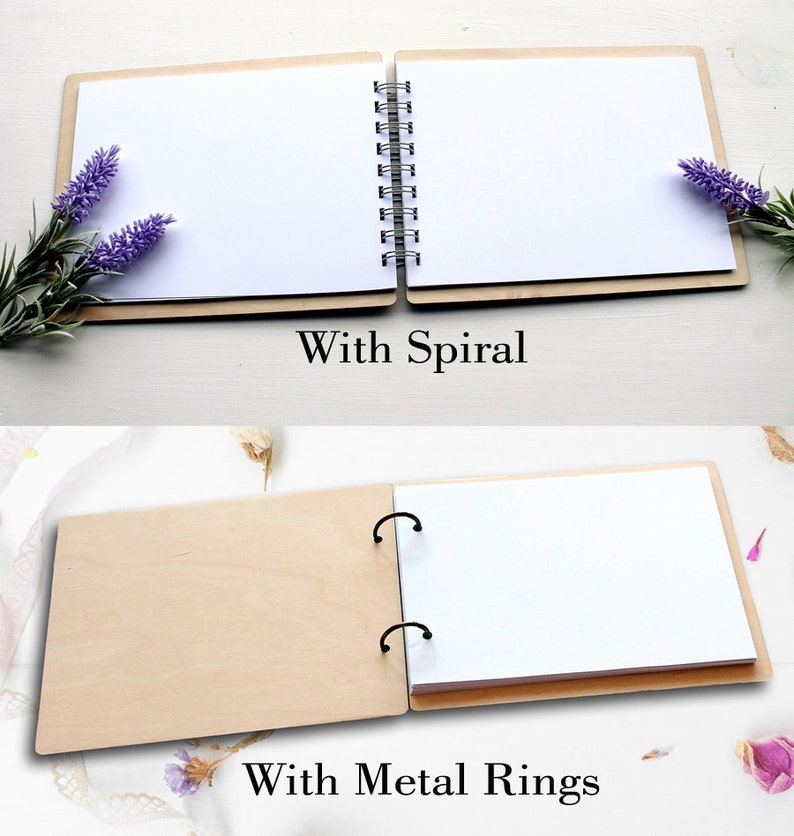 Wedding Guest book Personalised Wooden Guest Book Romantic Photo Album Script Book Rustic Guest Book Elegant Guestbook Wedding Book
