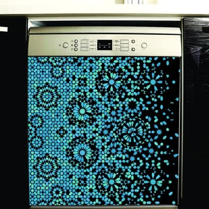 Disappearing Moroccan Pattern Magnetic Dishwasher Skin / Cover with FREE Shipping & your choice of background color!