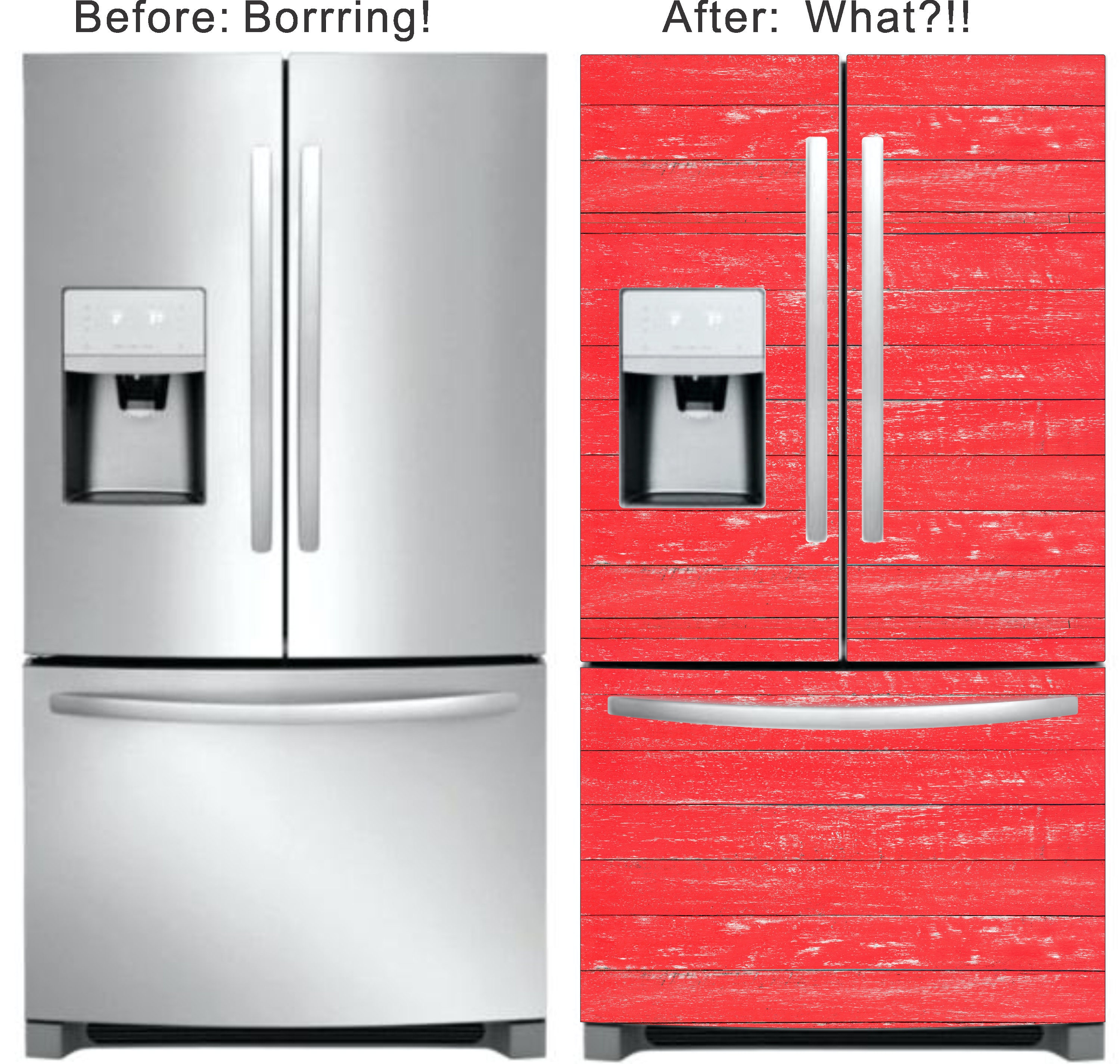 Red online color fridge
