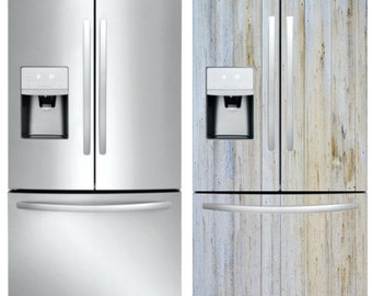 FrostWood Magnetic Fridge Skin Part of our Scandia Collection! Fits  almost any refrigerator, you trim to fit! FREE SHIPPING!