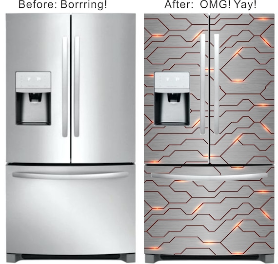 Stainless Steel Appliance Covers Refrigerator Magnetic Skins Mason