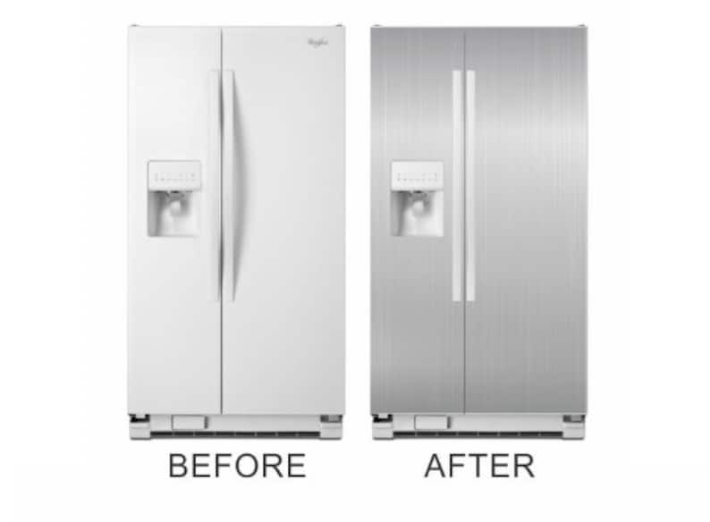 Brushed Stainless Steel Refrigerator Cover Give Your Old Etsy