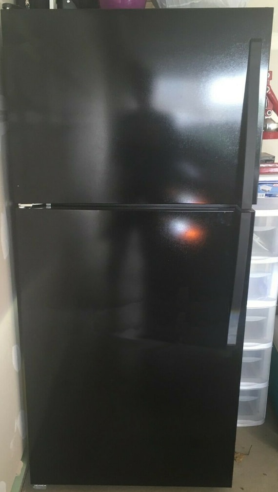 Slick Black Gloss Full Size Fridge Skin Cover Get a Sleek, Modern, New Look  for Your Refirgerator 