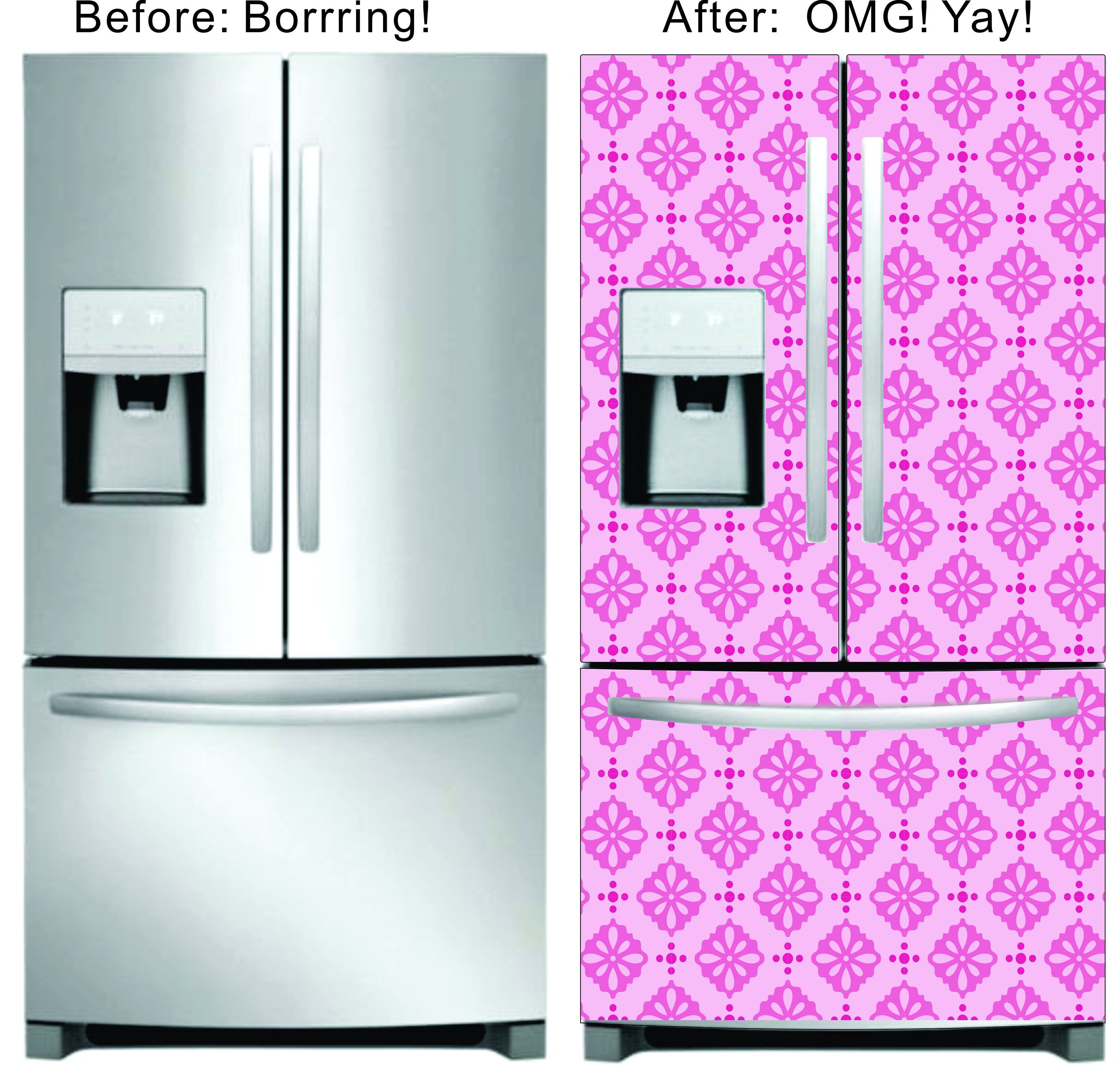 Glorious Orange Refrigerator Skin! Freshly squeezed, vibrant