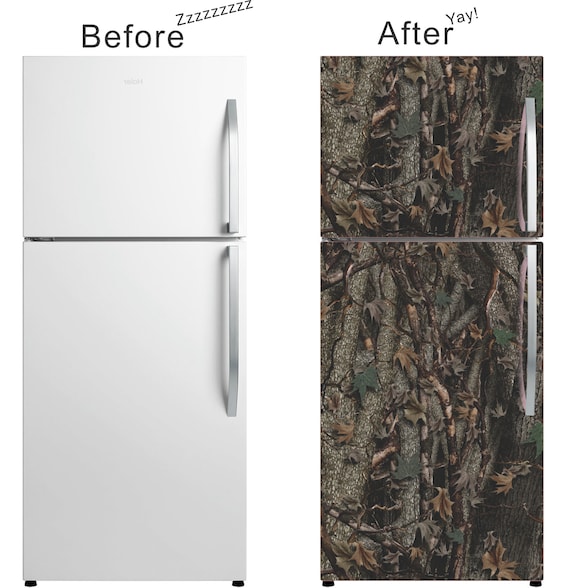 Brushed Stainless Steel Refrigerator Cover Give Your Old Fridge New Life  With a Fridge Skin 