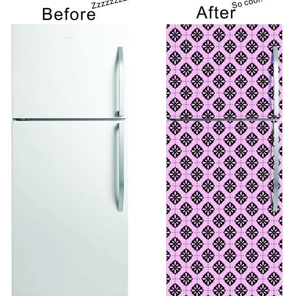 The Retro Collection - Magnetic Fridge Skin Cover, Tiled Pattern, LOTS of colors!  Give that old refrigerator some new life!  FREE SHIPPING!