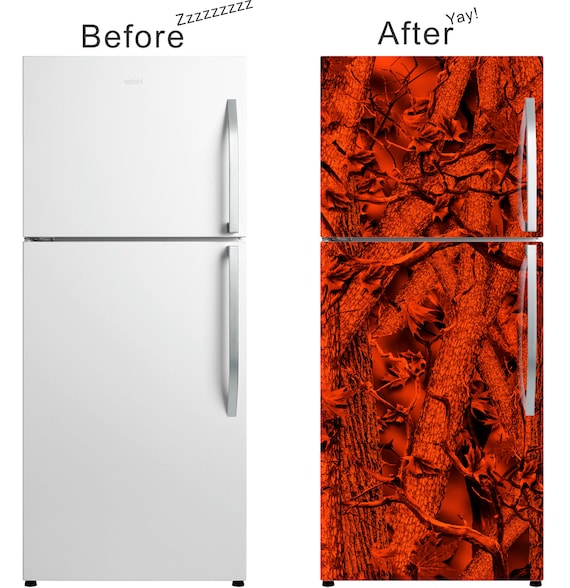 Full Size Magnetic Camo Fridge Skin Cover Give Your Kitchen a New Look or  Spruce up Your Garage Refrigerator 