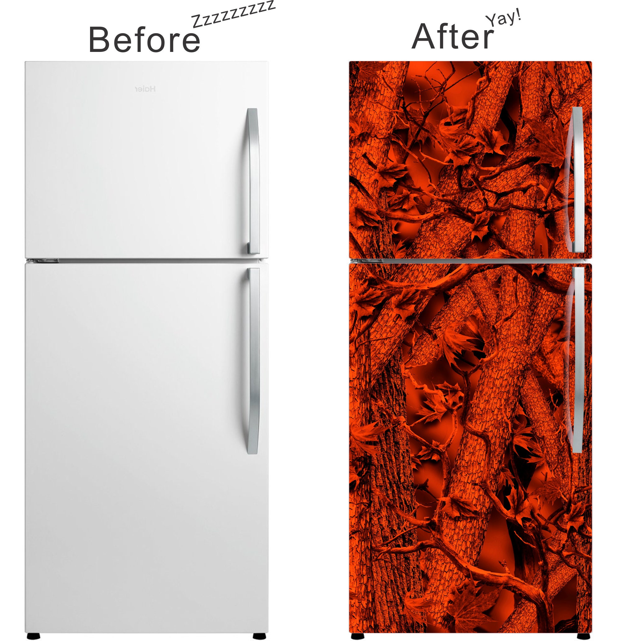 Winter Birch Designer Graphic Magnetic Fridge Skin Part of Our Scandia  Collection FREE SHIPPING 