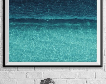 Ocean Photography, Ocean Waves Print, Ocean Print, Beach Print, Surf Print, Blue Wave Print, Tropical Print, Turquoise Wave, Aqua