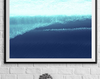 Fotografia oceânica, impressão de ondas do oceano, impressão do oceano, impressão de praia, impressão de surf, impressão de ondas azuis, impressão tropical, impressão de ondas de surf, onda perfeita