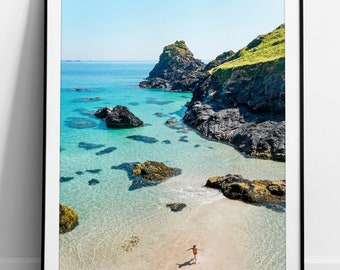 Kynance Cove Print, Kynance Cove Photo, Seascape Print, Ocean Print, Kernow, A3 Framed Print, Cornwall Print, Cornwall Beach, Coastal Print