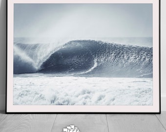 Cornwall Surf Print, Monochrome Wave Print, Black and White Wave, Perfect Wave, Surf Decor, A1 Ocean Print, Ocean Wave, Beach House Decor