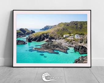 Kynance Cove Print, Kynance Cove Photo, Seascape Print, Ocean Print, Kernow, A3 Framed Print, Cornwall Print, Cornwall Beach, Coastal Print